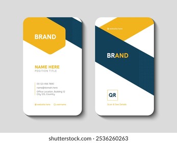 Vertical business card design template