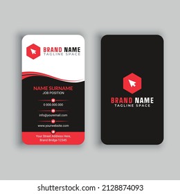 Vertical Business Card Free Vector