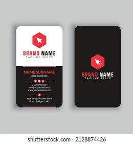 Vertical Business Card Free Vector