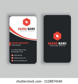 Vector libre de tarjeta de visita vertical
