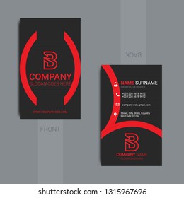 Vertical business card print template. Creative and professional business card design, Clean visiting card, Contact and name card design template - Vector