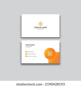 Vertical business card print template. Personal business card. Vector illustration.