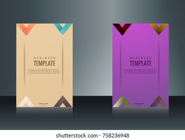 Vertical business card print template. Personal business card with company logo. Black and yellow colors. Clean flat design. Vector illustration. Business card mockup