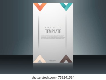 Vertical business card print template. Personal business card with company logo. Black and yellow colors. Clean flat design. Vector illustration. Business card mockup