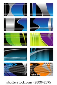 Vertical business card set 