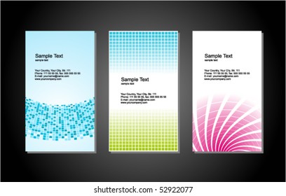 Conjunto vertical de tarjetas de visita