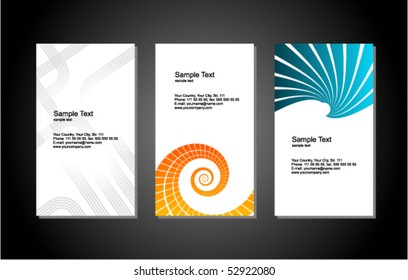 Vertical business card set