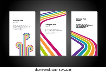 Vertical business card set