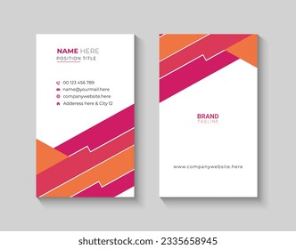 Vertical business card set- creative and modern business card template