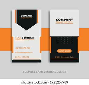 vertical business card vector design