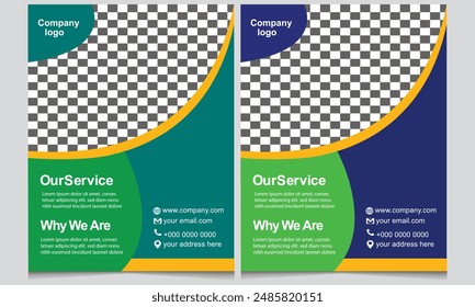 vertical business flyer design template