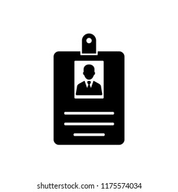 Vertical Business ID card Flat Icon Vector