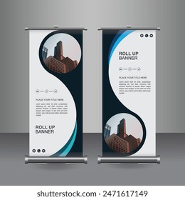 
Vertical Business Roll Up  Banner Design, Signboard Advertising Brochure Flyer Template Vector X-banner and Street Business Flag of Convenience, Layout Background.

