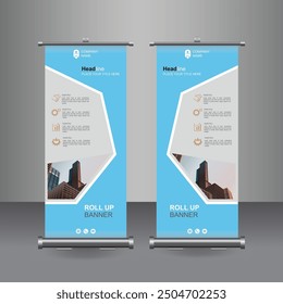 Vertical Business Roll Up  Banner Design, Signboard Advertising Brochure Flyer Template Vector X-banner and Street Business Flag of Convenience, Layout Background.