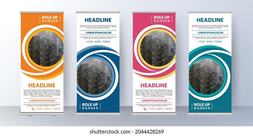 Vertical business roll up banner template