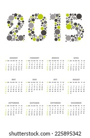 vertical calendar 2015