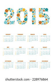vertical calendar 2015