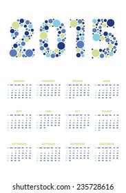 vertical calendar 2015