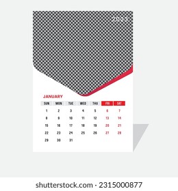 Vertical Calendar 2023 template - 12 months included - A3 Size