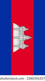 Vertical Cambodia Flag Vector Images