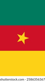 Vertical Cameroon Flag Vector Images