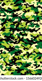 Vertical camouflage background. Seamless pattern vector.