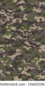 Vertical camouflage background. Seamless pattern vector.