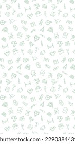Vertical camping equipment icon pattern illustration (no background)