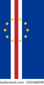 Vertical Cape Verde Flag, Vertical Flag of Cape Verde