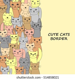 Vertical cats banner with place for text