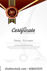 Vertical Certificate Layout Design Template Design, A4 Size 