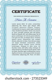 Vertical certificate template