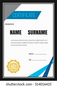 vertical certificate template,diploma,Letter size ,vector