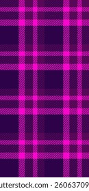 Vertical check plaid texture, ireland fabric textile seamless. Japanese pattern tartan background vector in dark and purple colors palette.