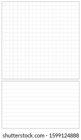 Vertical checkered pattern mockup illustration. Editable grid paper used for notes or decoration. Vector printable illustration.