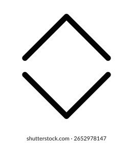 Icono de selector de chevron de Vertical para desplazamiento, ordenación y navegación de la interfaz de usuario.