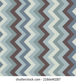 Vertical Chevrons Abstract Seamless Pattern Texture or Background, pastel blue colors and brown. Pattern for textile, fabric, wrapping.