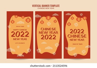 Vertical chinese new year 2022 web banner instagram story template