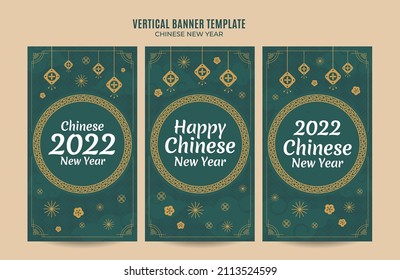 Vertical chinese new year 2022 web banner instagram story template