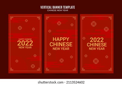 Vertical chinese new year 2022 web banner instagram story template