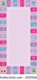  Vertical Christmas banner, vector background