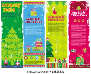 Vertical Christmas banners, vector. To see similar, please VISIT MY GALLERY.