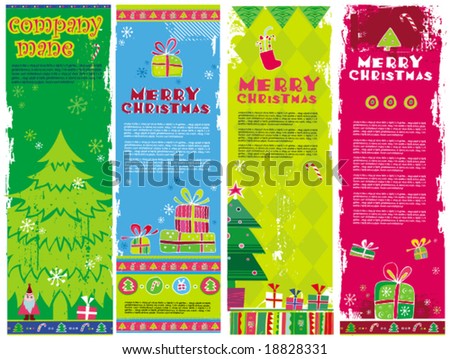 Vertical Christmas banners, vector. To see similar, please VISIT MY GALLERY.