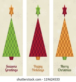 vertical christmas tree banners with seasonal messages