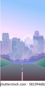 Vertical City Background ,vector illustration,Banner for your application