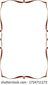 Vertical classic brown frame symmetrical.