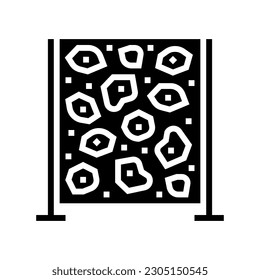vertical climbing wall park kid play glyph icon vector. vertical climbing wall park kid play sign. isolated symbol illustration