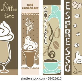 vertical coffee and hot chocolate banners