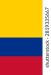 Vertical Colombia Flag Banner Vector Design Colombian Hanging Flag Clip
