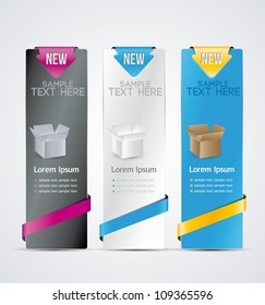 vertical color banner for product description